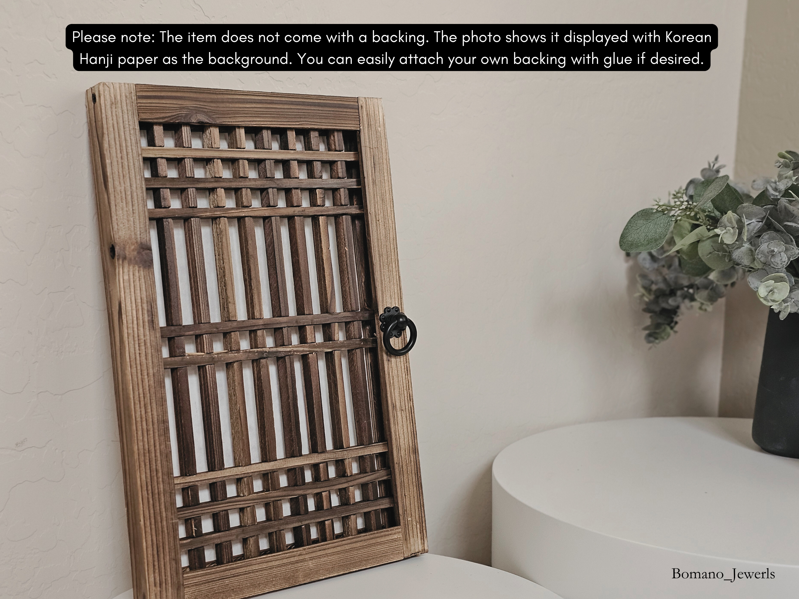 Hanok Touch DIY Wall Decor Wooden Window Grilled Door