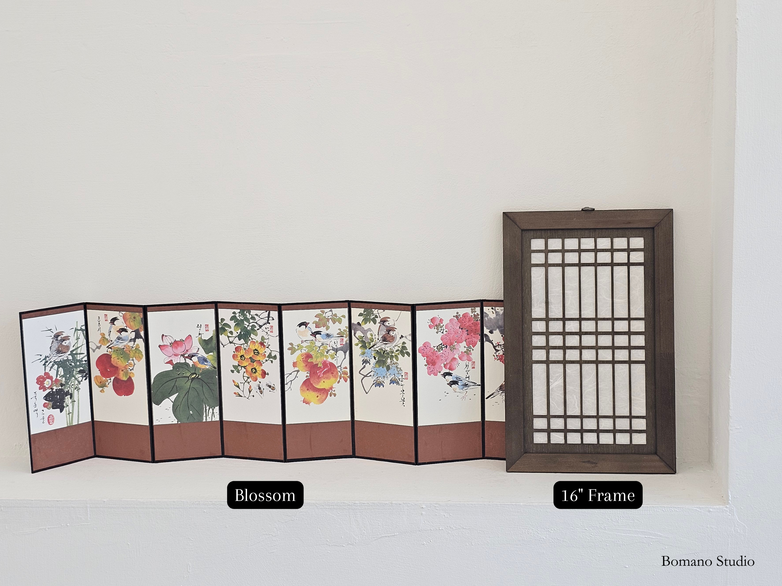 Blossom Bird Folding Screen
