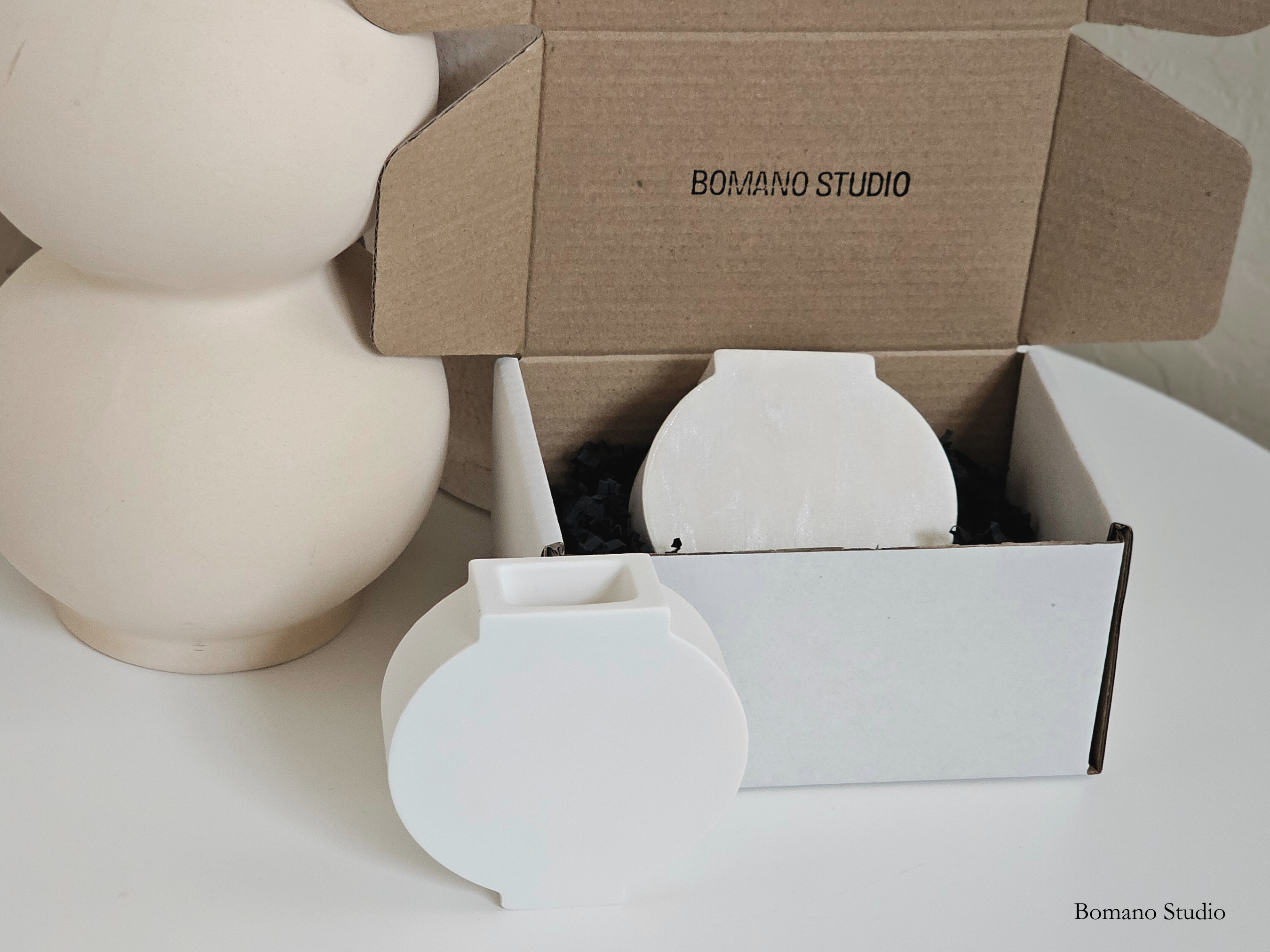 Moon Jar Inspired bud vase