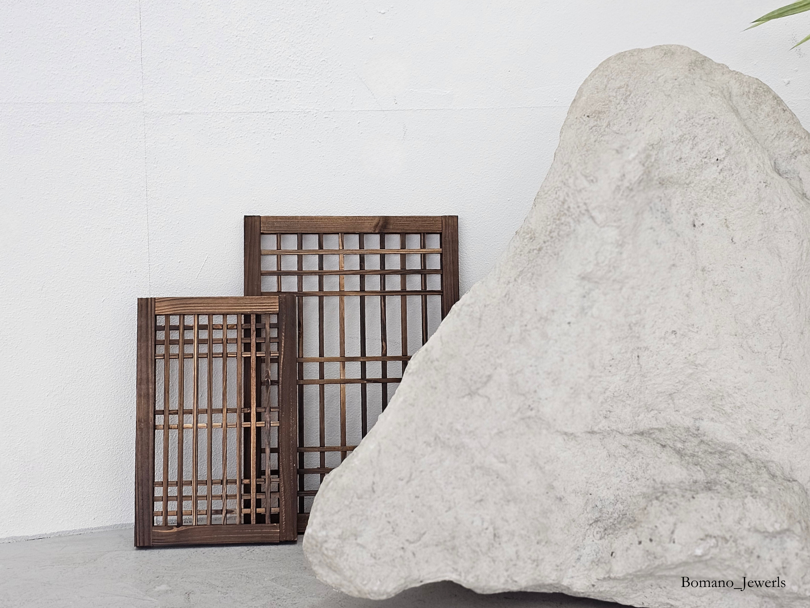 Hanok Touch DIY Wall Decor Wooden Window Grilled Door