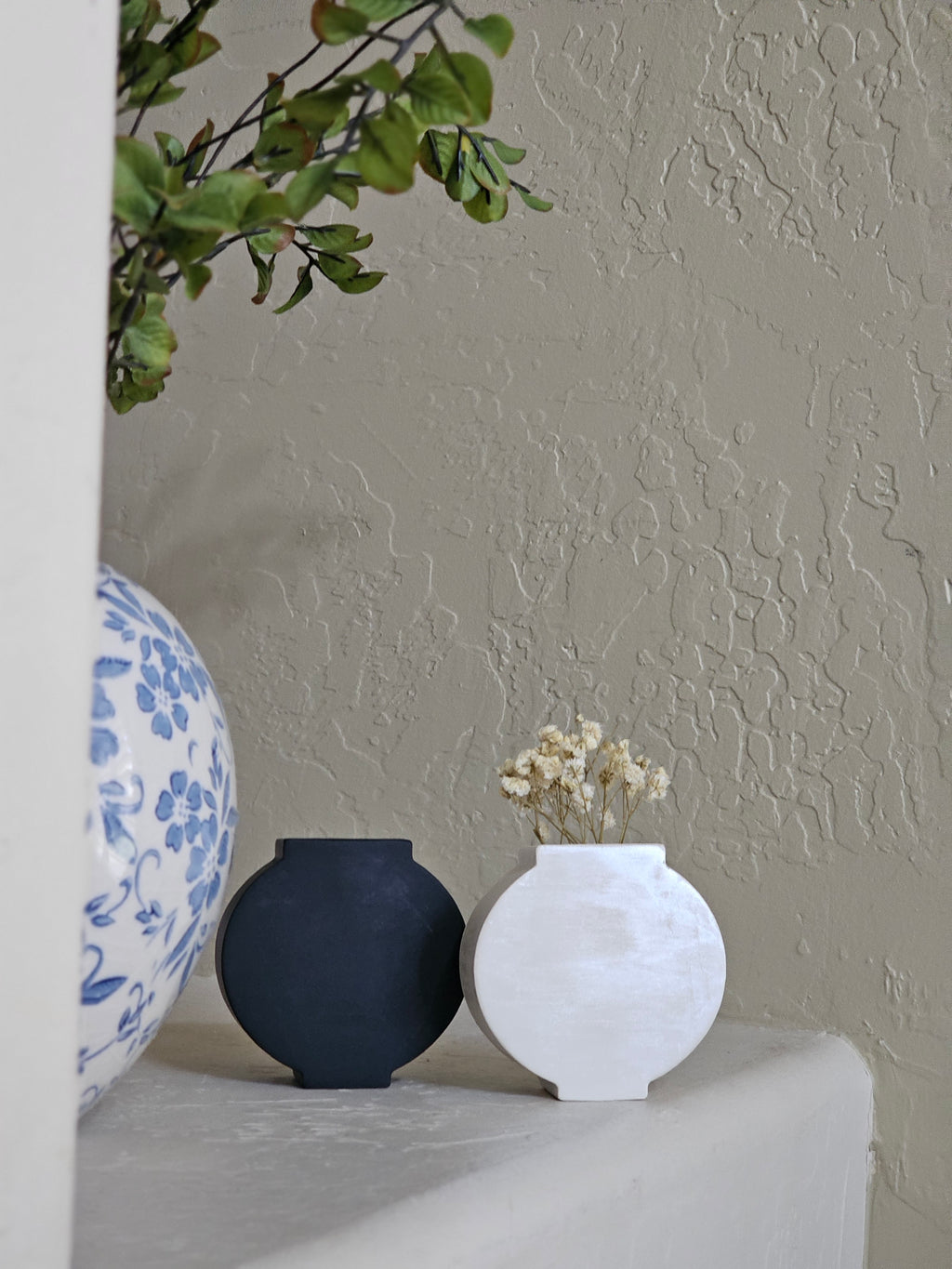 Moon Jar Inspired bud vase