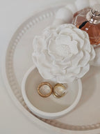 Hand-poured Marble Peony Jewelry Box Medium sz