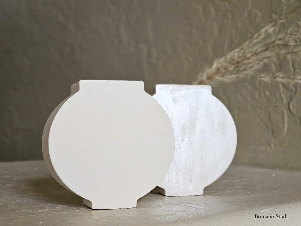 Moon Jar Inspired bud vase