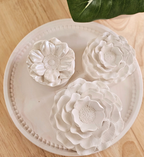 Hand-poured Marble Peony Jewelry Box Large sz