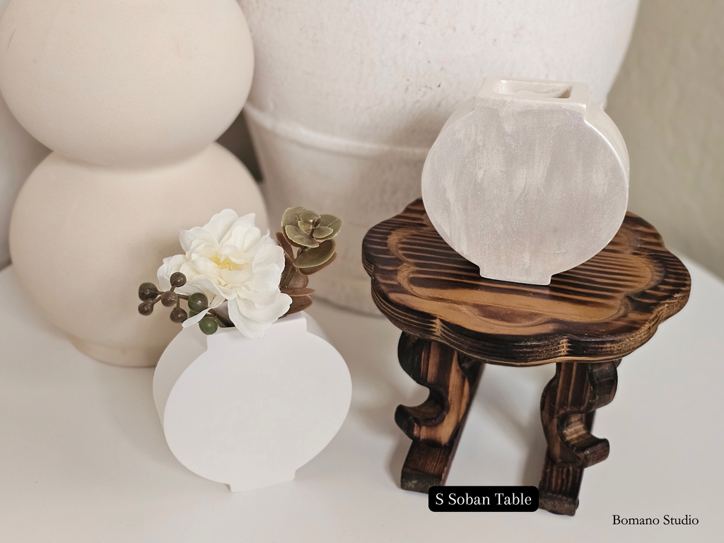 Moon Jar Inspired bud vase