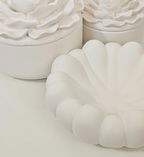 Hand-poured Scalloped Flower Bowl