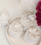 Hand-poured Marble Peony Jewelry Box Large sz