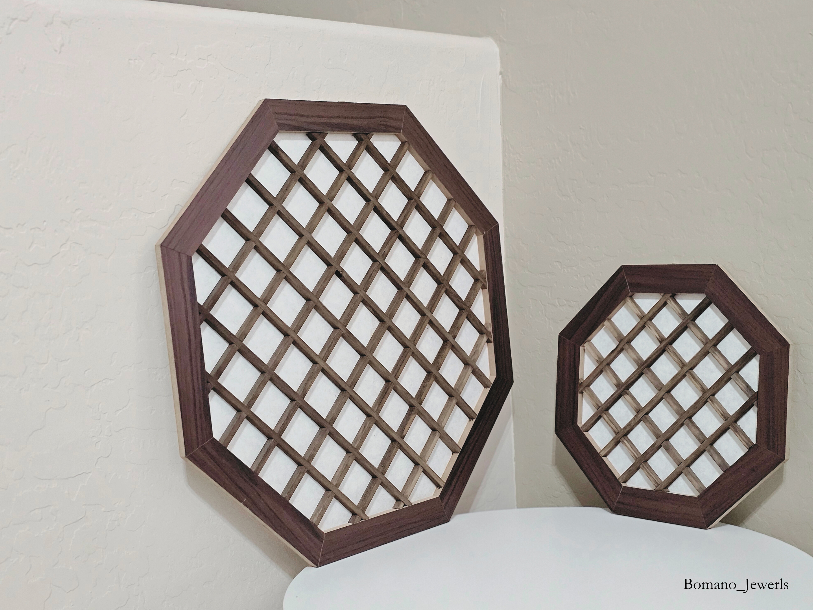 Hanok Touch Octagon Large Wooden Crafted Window Frame 17"