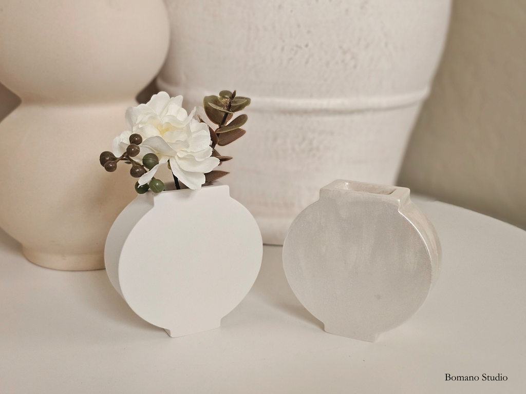 Moon Jar Inspired bud vase