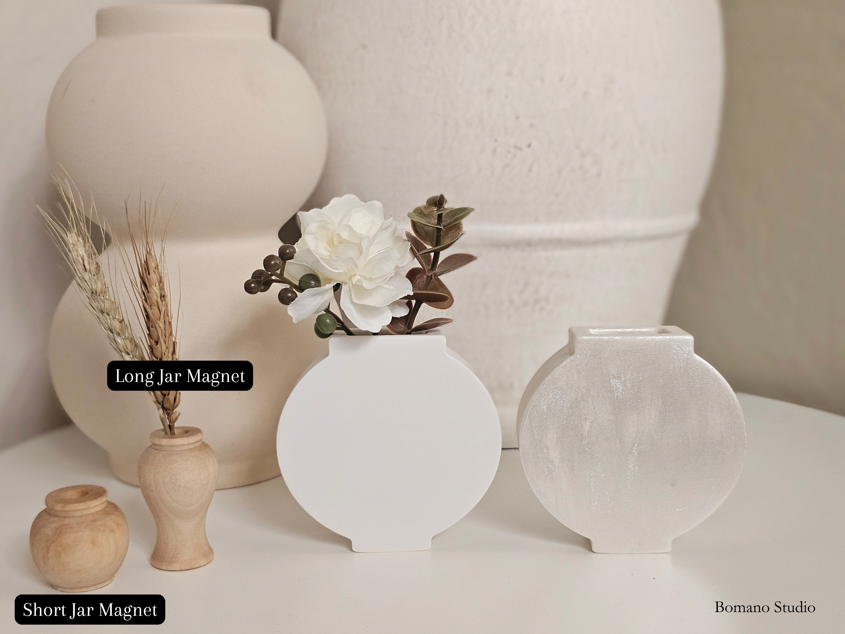 Moon Jar Inspired bud vase