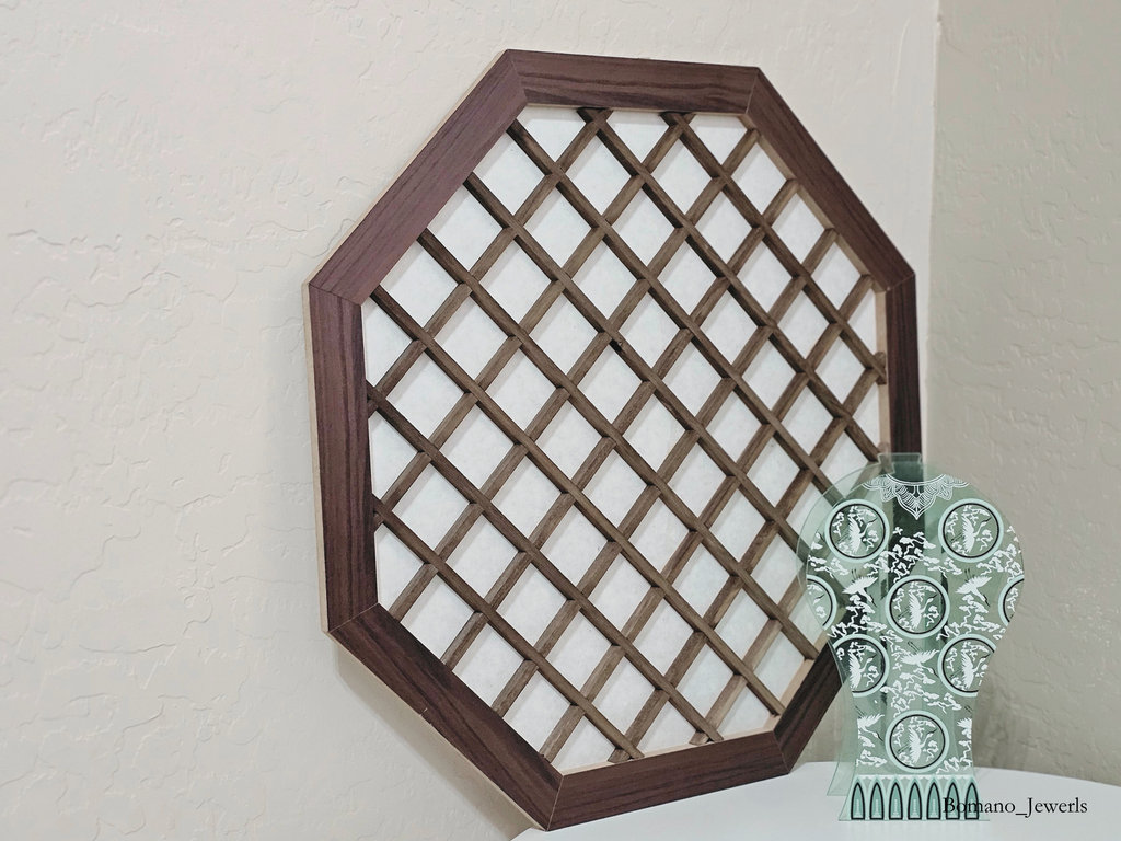 Hanok Touch Octagon Large Wooden Crafted Window Frame 17"