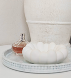 Hand-poured Marble Beaded Round Tray