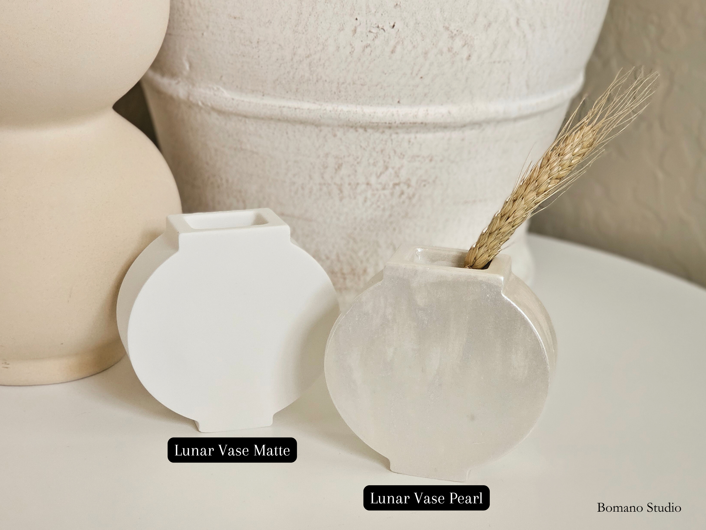 Moon Jar Inspired bud vase