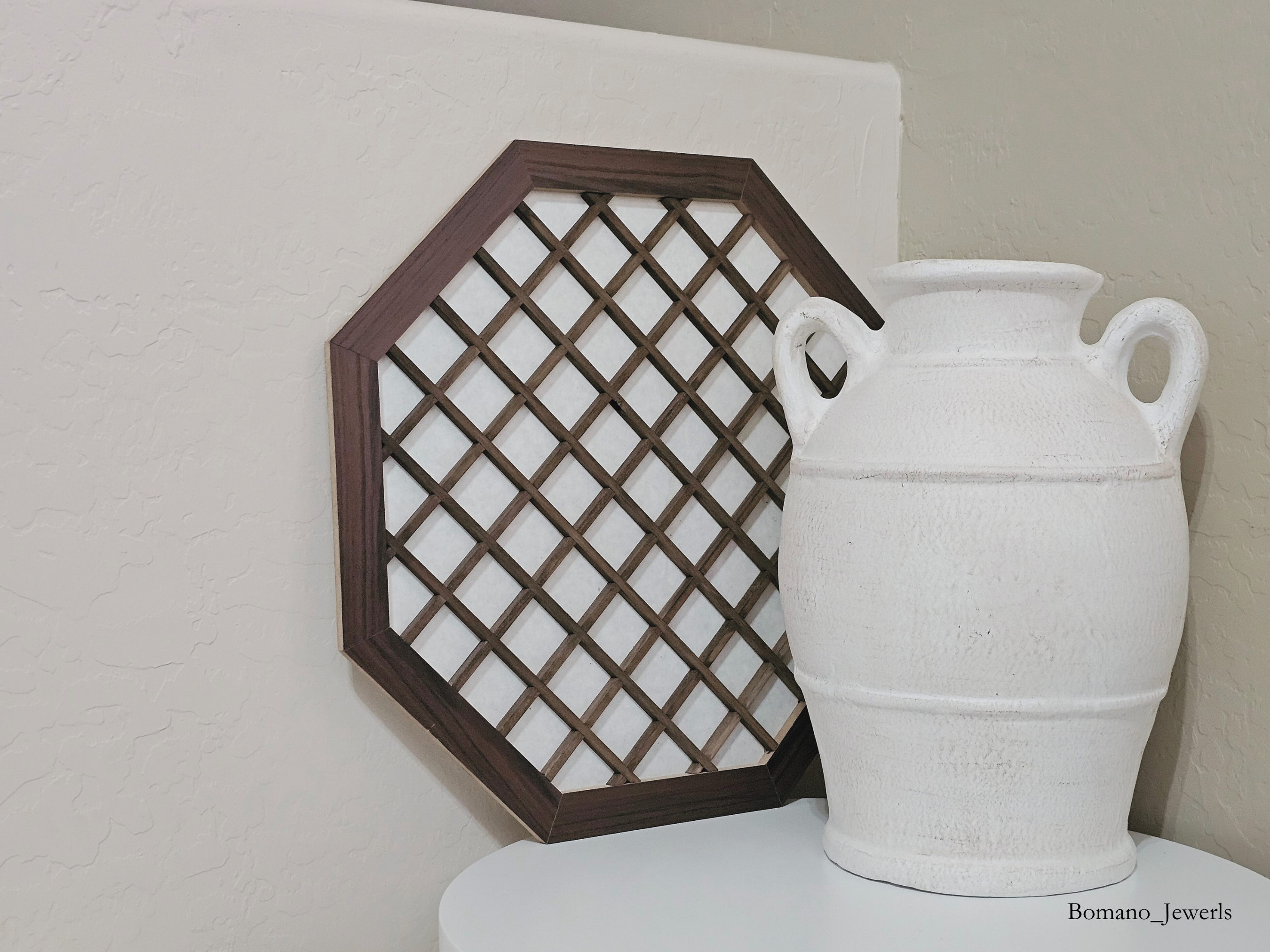 Hanok Touch Octagon Large Wooden Crafted Window Frame 17"