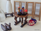 Duo Geese Wedding Gift Handcrafted Wooden Pair Couple Figurines