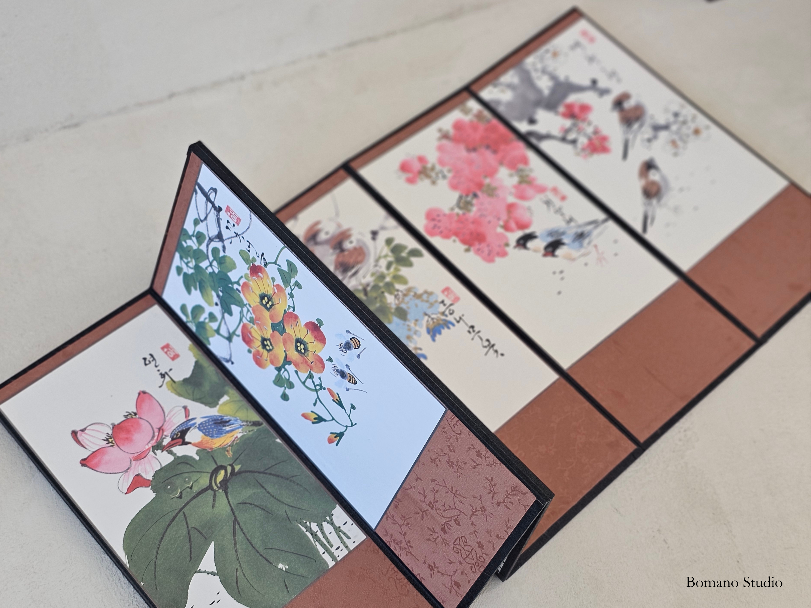 Blossom Bird Folding Screen