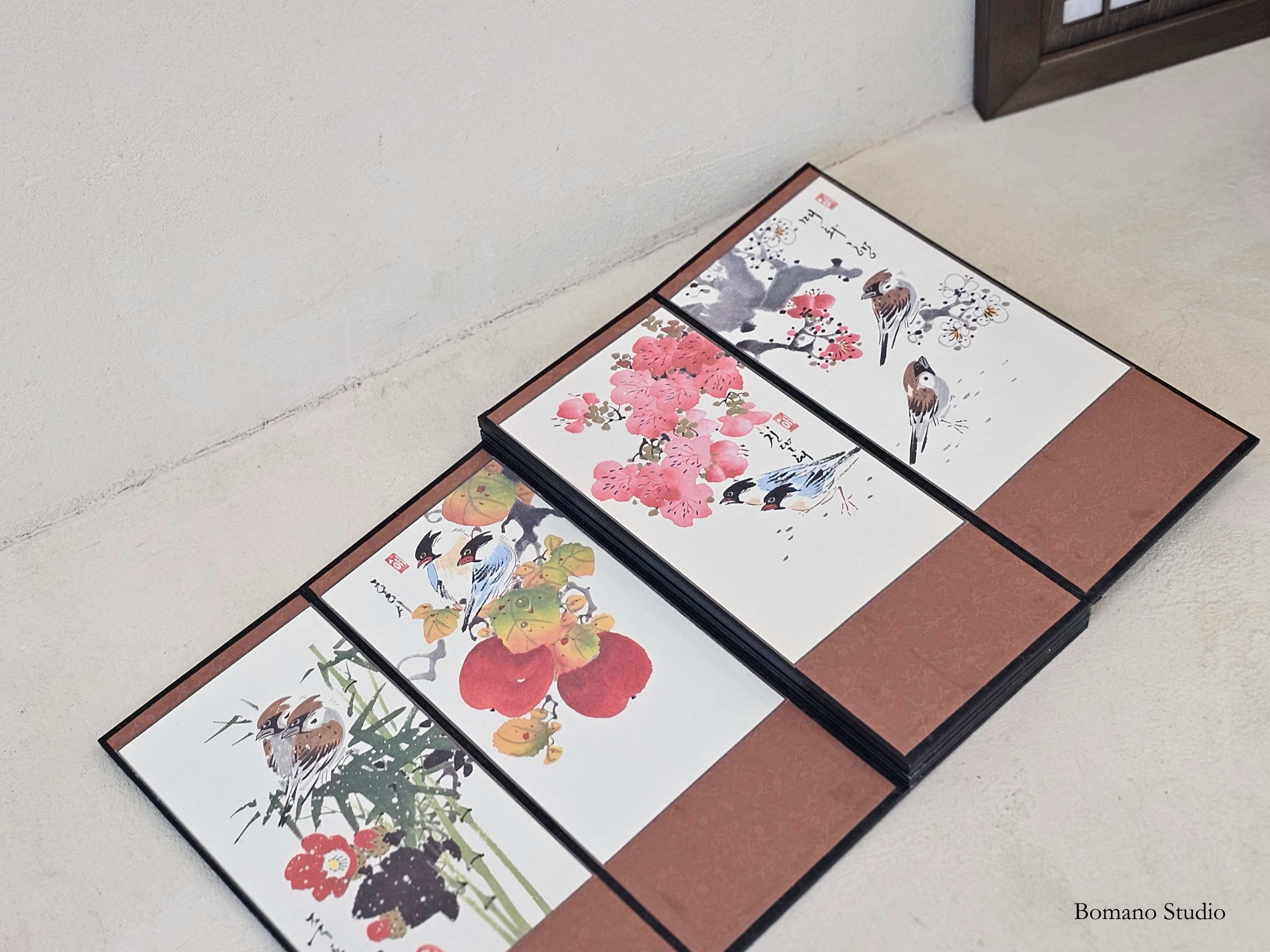 Blossom Bird Folding Screen