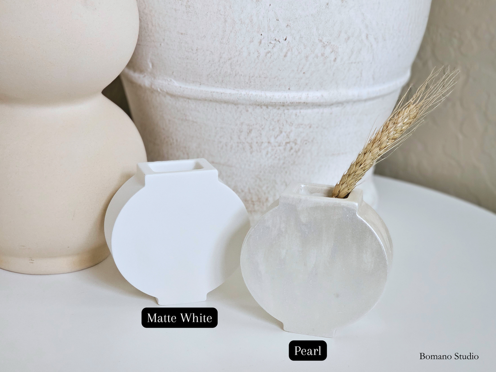 Moon Jar Inspired bud vase