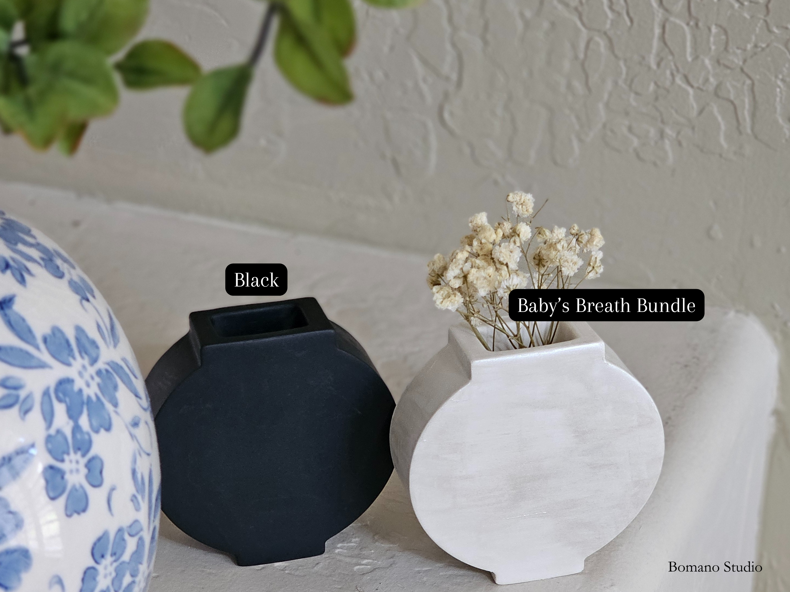 Moon Jar Inspired bud vase