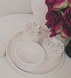 Hand-poured Marble Peony Jewelry Box Large sz